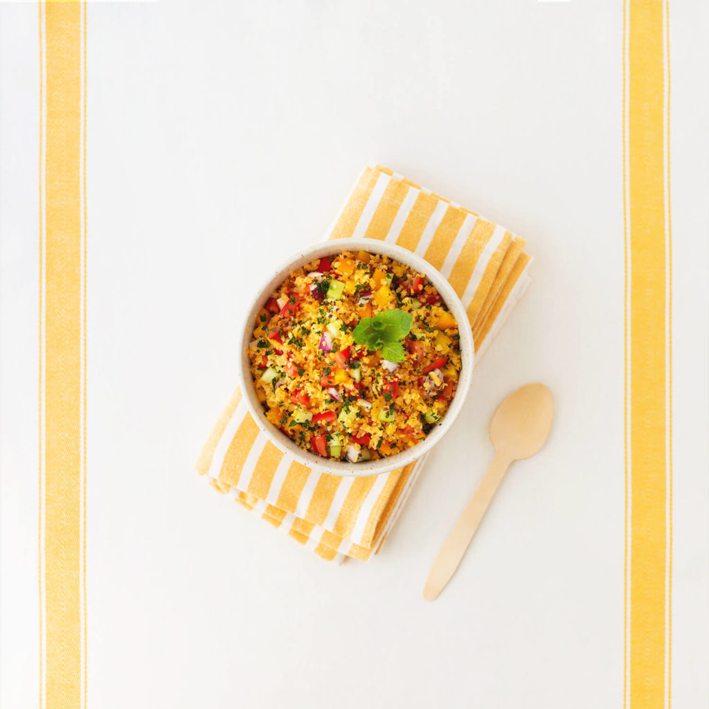 tabuleh di mais e quinoa topview