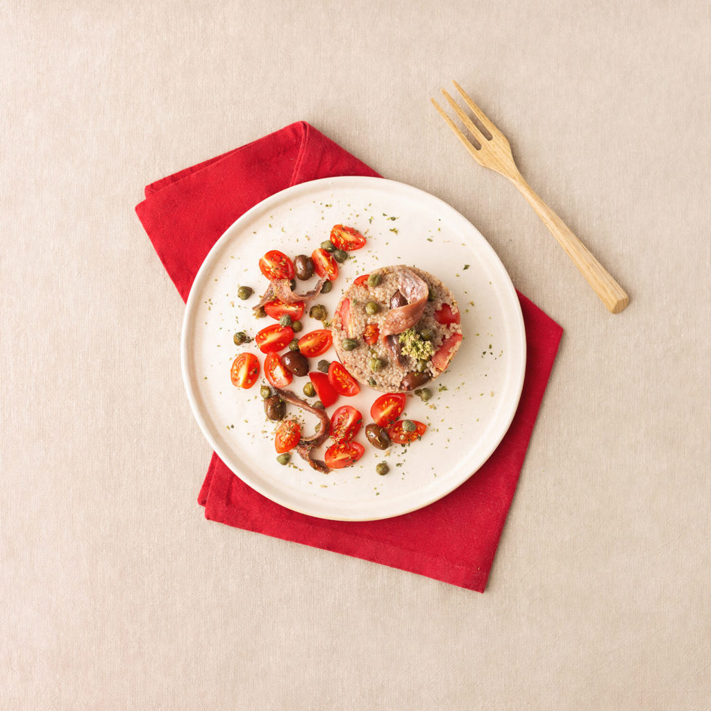 cous cous alla mediterranea topview