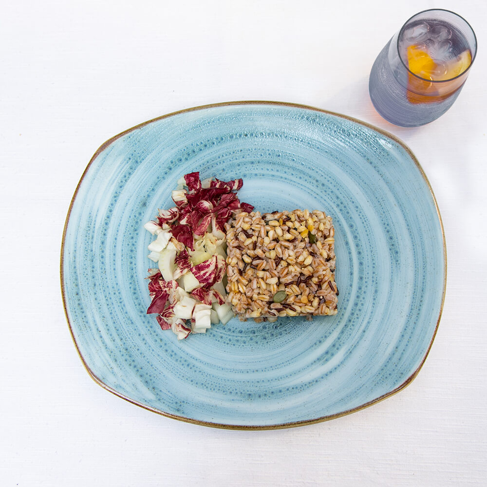 timballo farro radicchio finocchio