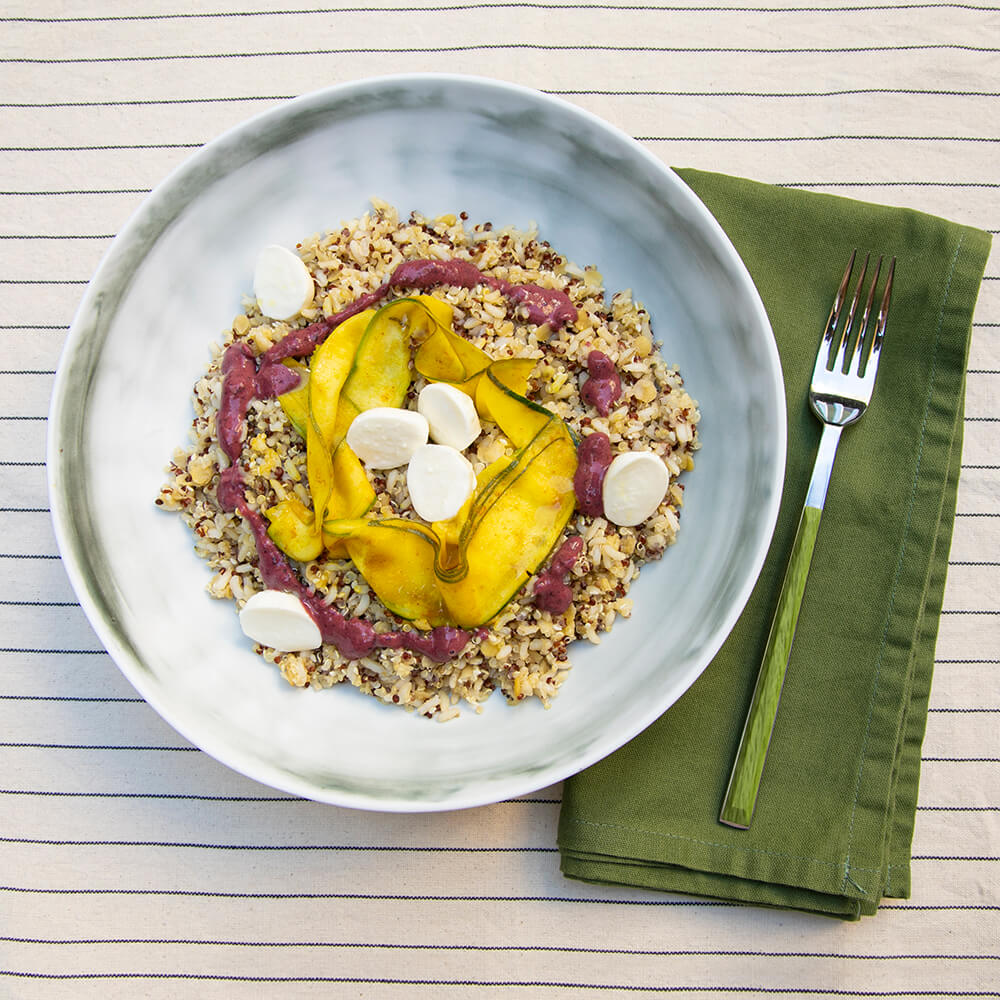 zucchine marinate quinoa lenticchie