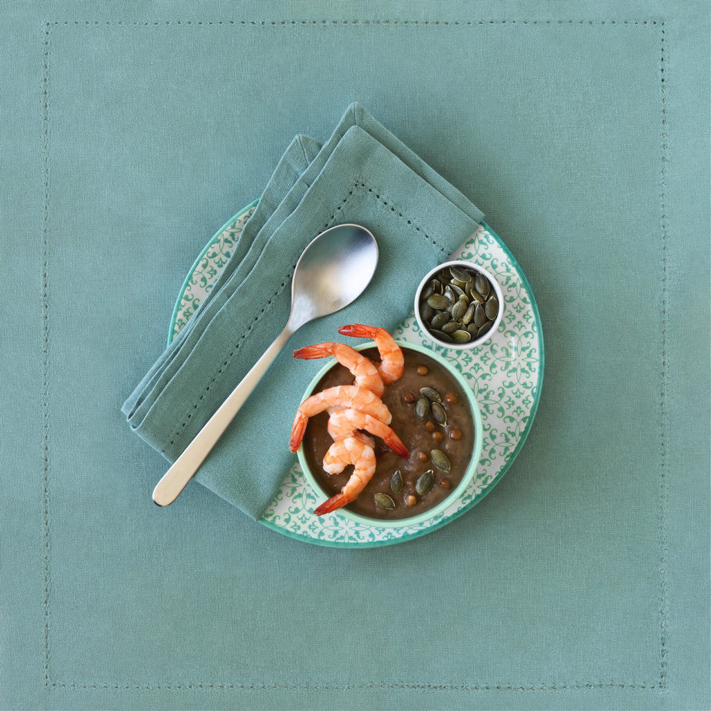 ricetta crema lenticchie gamberi zenzero 1