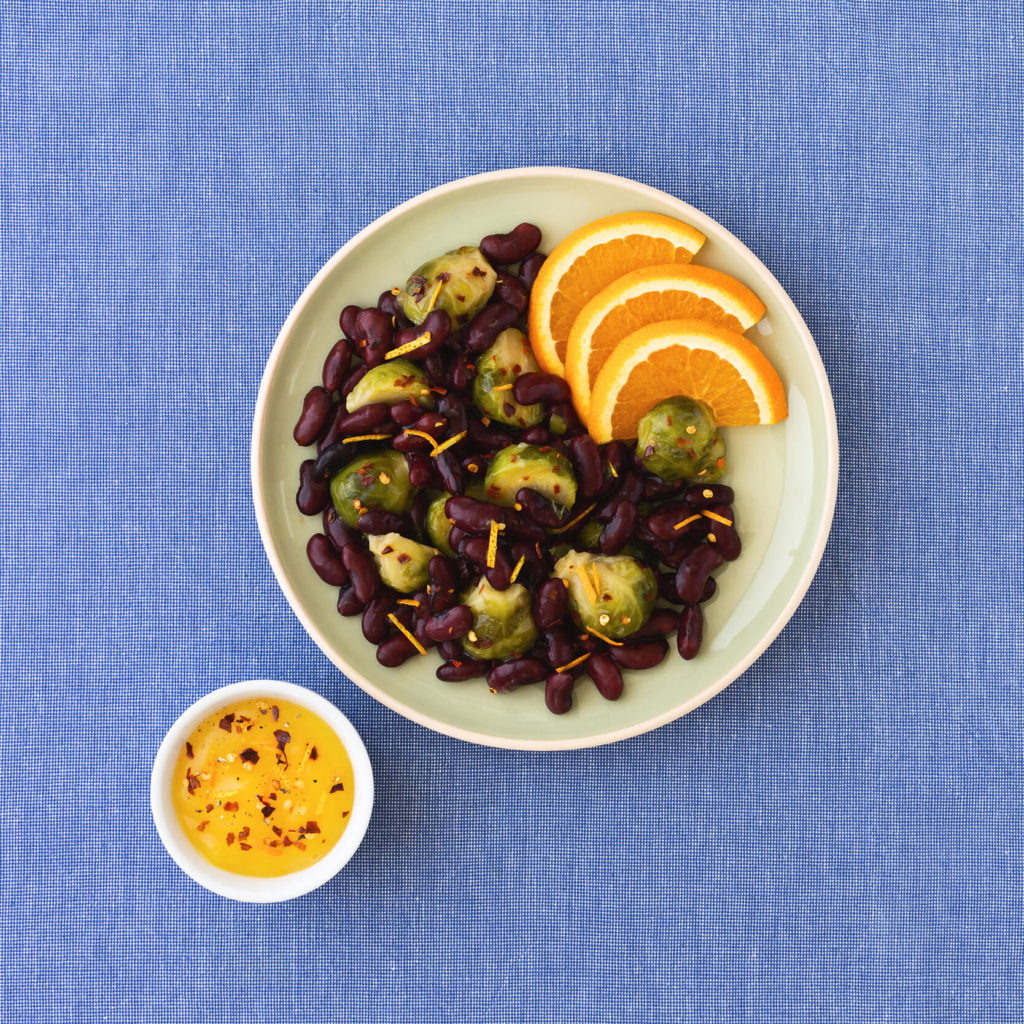 ricetta fagioli rossi cavolini arancia 3