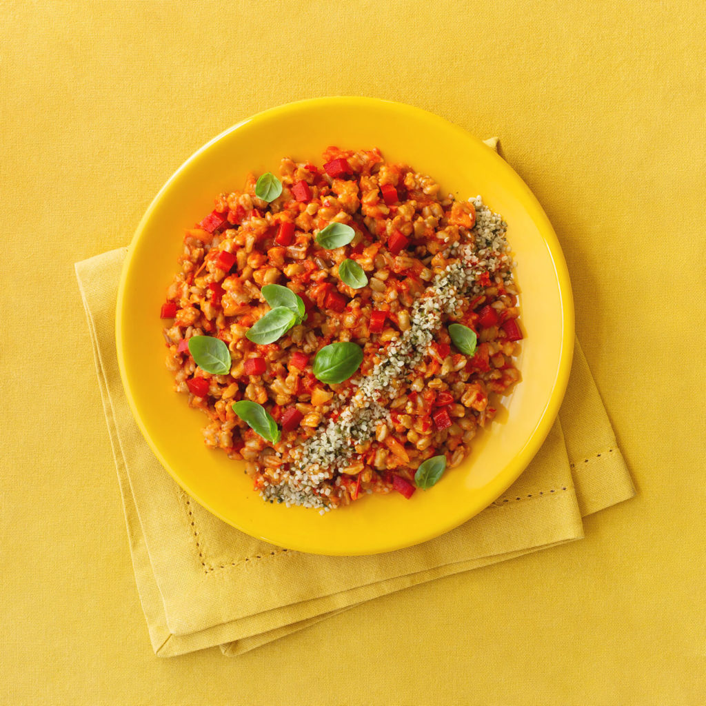 ricetta farro pesto rosso