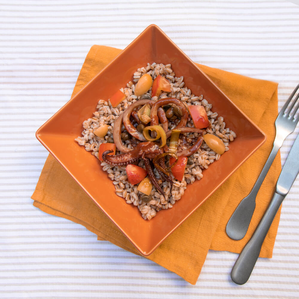 farro calamaro capperi